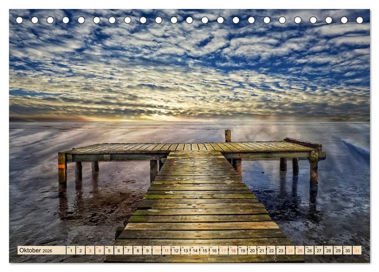 Produktbild: Friesland - Watt und Nordsee (Tischkalender 2026 DIN A5 quer), CALVENDO Monatskalender