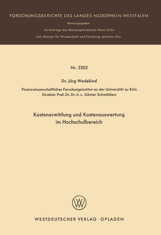 Produktbild: Kostenermittlung und Kostenauswertung im Hochschulbereich