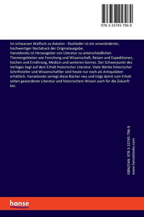 Produktbild: Im schwarzen Walfisch zu Askalon