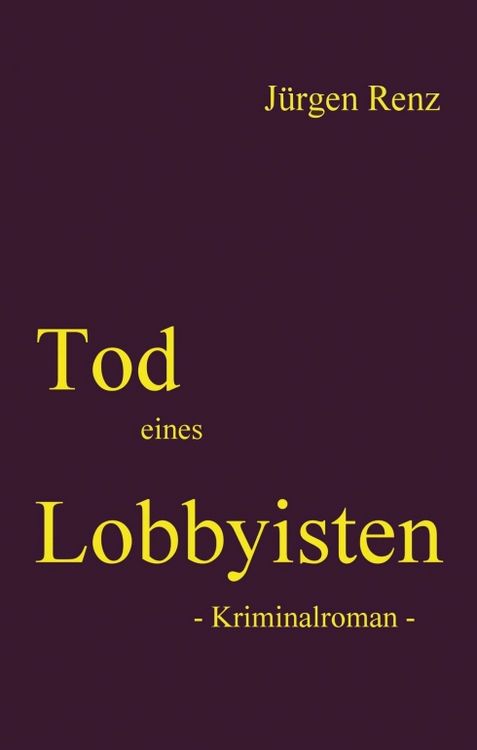 Produktbild: Tod eines Lobbyisten