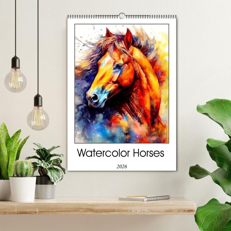 Produktbild: Watercolor Horses (Wall Calendar 2026 DIN A2 portrait), CALVENDO 12 Month Wall Calendar