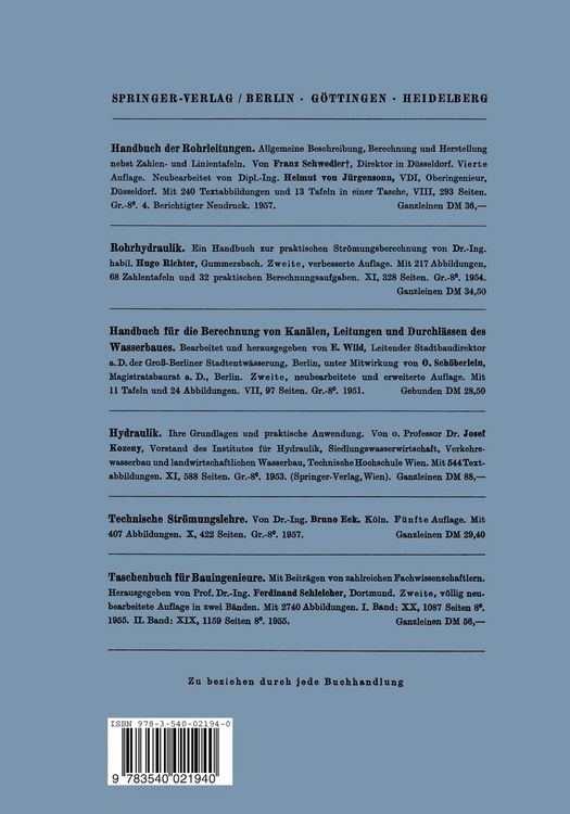Produktbild: Tabellen zur Berechnung von Wasserrohrleitungen