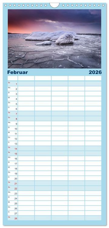 Produktbild: Familienplaner 2026 - Vorpommern im Fokus mit 5 Spalten (Wandkalender, 21 x 45 cm) CALVENDO