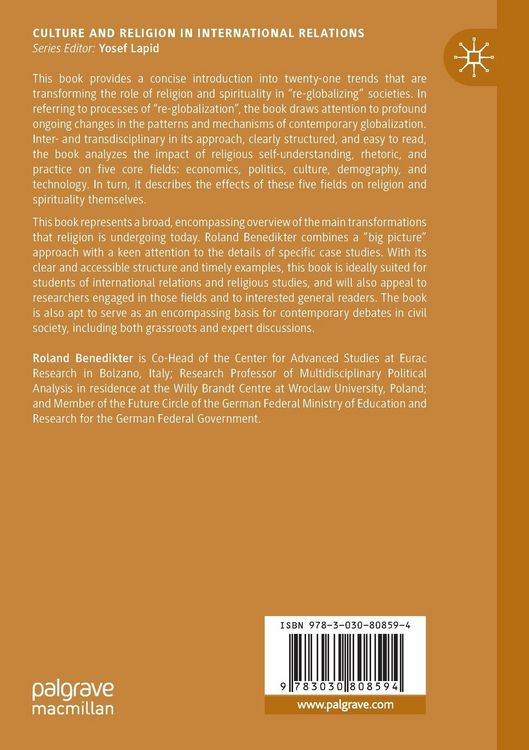 Produktbild: Religion in the Age of Re-Globalization