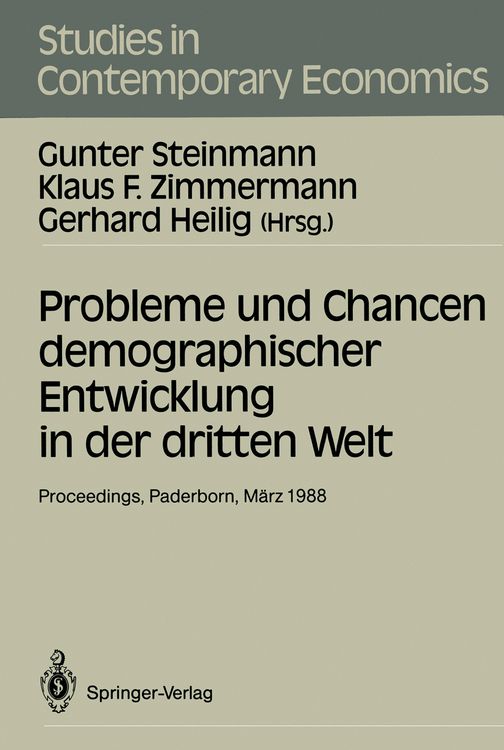 Produktbild: Probleme und Chancen demographischer Entwicklung in der dritten Welt