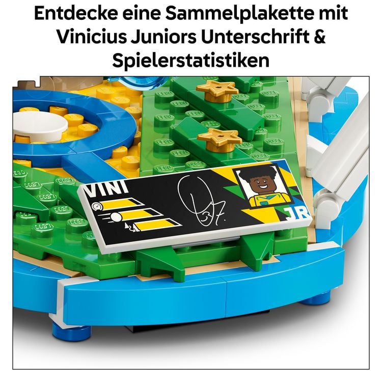 Produktbild: LEGO Editions 43027 Vini Jr., Fu&szlig;ball-Highlights, Fu&szlig;ball-Deko; Bauset f&uuml;r Kinder