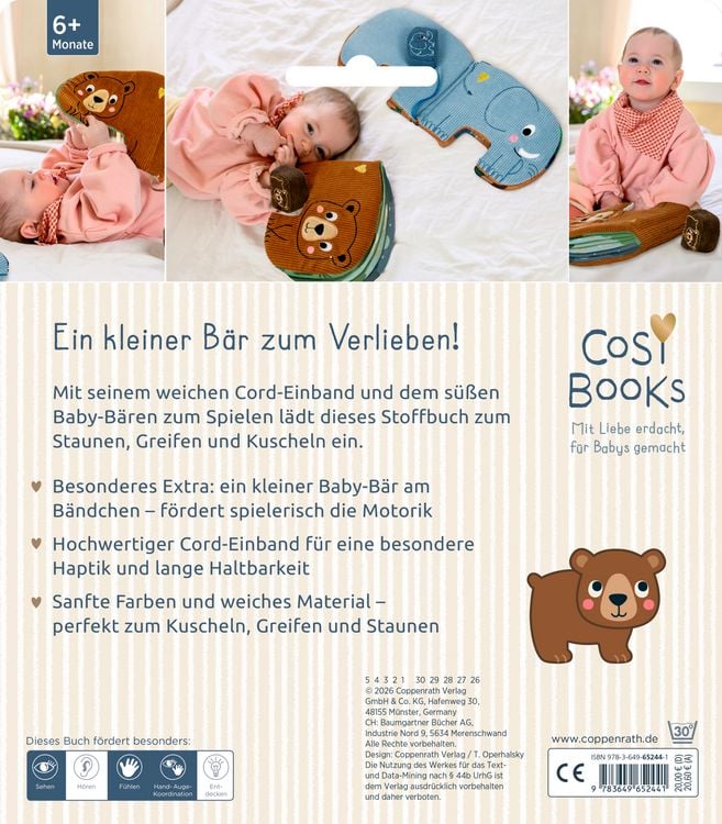 Produktbild: CosyBooks: Babys Spielbuch Kleiner B&auml;r