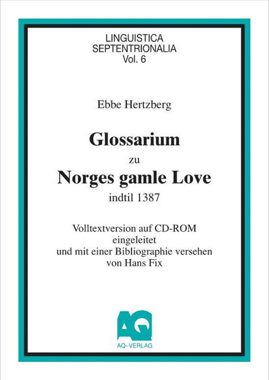 Produktbild: Glossarium zu Norges gamle Love