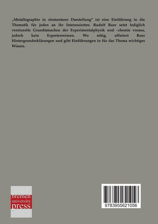 Produktbild: Metallographie in elementarer Darstellung