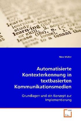 Produktbild: M&uuml;ller Nico: Automatisierte Kontexterkennung in textbasierte