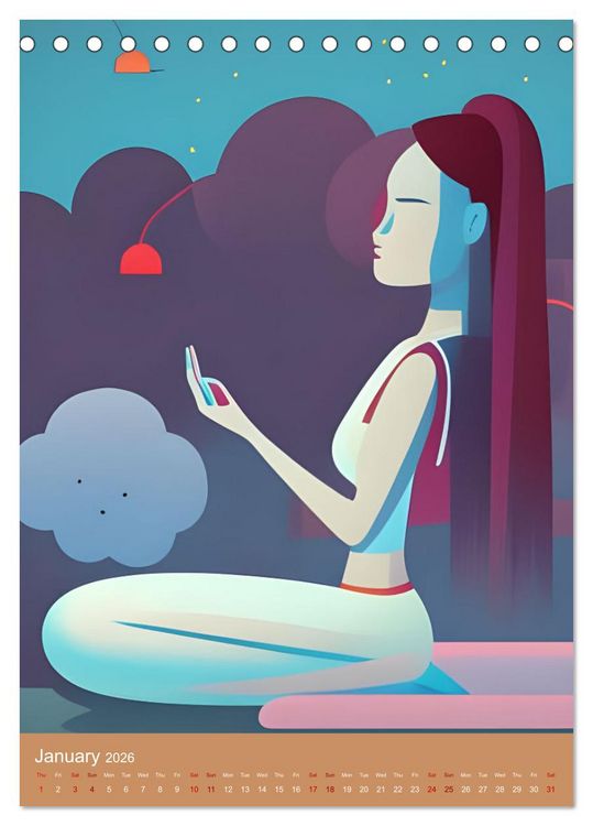 Produktbild: Meditation Unites (Desk Calendar 2026 DIN A5 portrait), CALVENDO 12 Month DeskCalendar