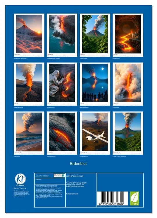 Produktbild: Erdenblut (Wandkalender 2026 DIN A4 hoch), CALVENDO Monatskalender