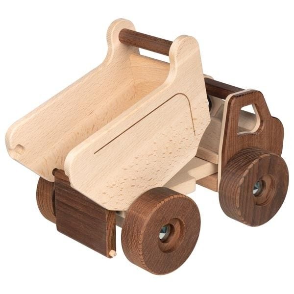 Produktbild: Goki 55882 - Muldenkipper, goki nature, Baufahrzeug, Holz, H&ouml;he: 18 cm
