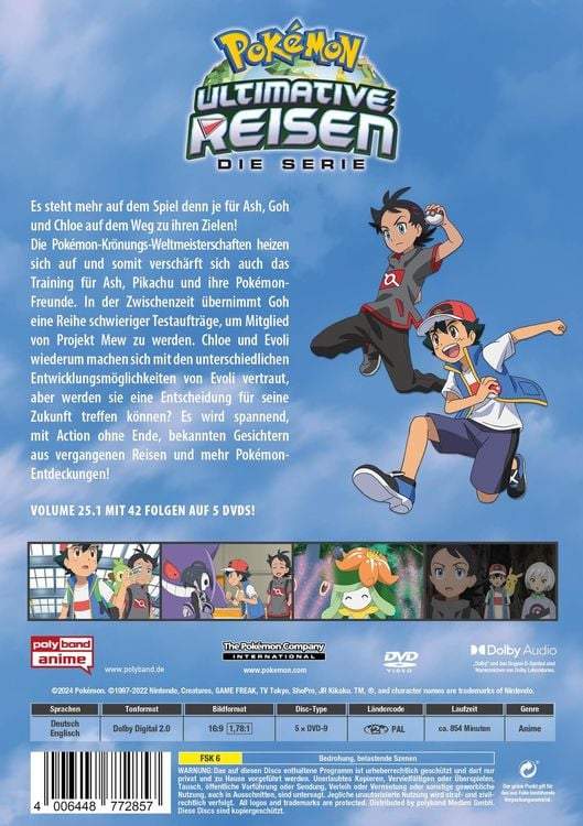 Produktbild: Pok&eacute;mon Ultimative Reisen - Die Serie: Staffel 25 - Volume 1 [5 DVDs]