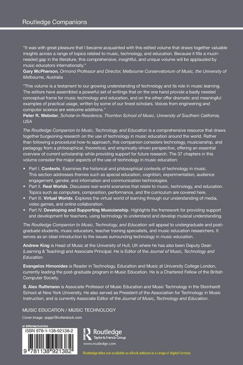 Produktbild: The Routledge Companion to Music, Technology, and Education