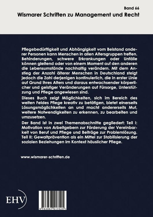 Produktbild: Arbeitgeberbeteiligung an der Pflege und Gewaltpr&auml;vention