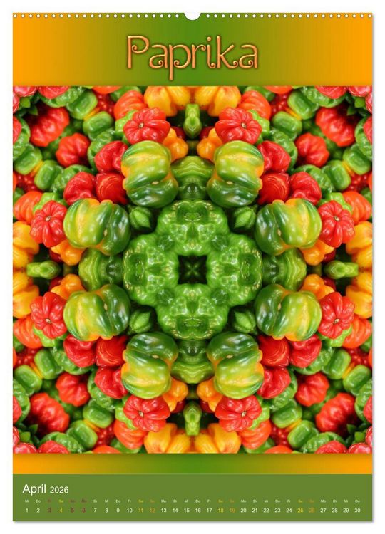 Produktbild: Kulinarische Mandalas (Wandkalender 2026 DIN A2 hoch), CALVENDO Monatskalender