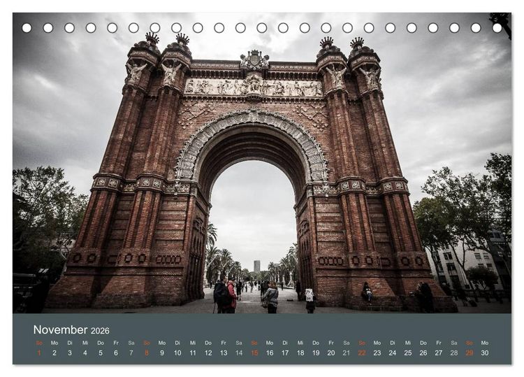 Produktbild: Barcelona - Faszinierende Architektur (Tischkalender 2026 DIN A5 quer), CALVENDO Monatskalender