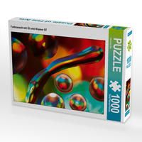 Produktbild: CALVENDO Puzzle Farbrausch mit &Ouml;l und Wasser 07 1000 Teile Lege-Gr&ouml;&szlig;e 64 x 48 cm Foto-Puzzle Bild von Veronika Rix