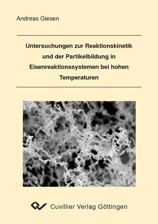 Produktbild: Untersuchungen zur Reaktionskinetik und der Partikelbildung in Eisenreaktionssystemen bei hohen Temperaturen
