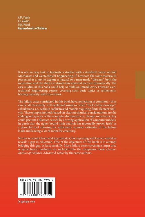 Produktbild: Geomechanics of Failures