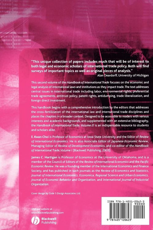 Produktbild: Handbook of International Trade, Volume 2