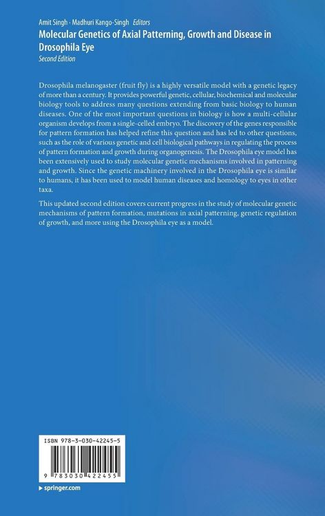 Produktbild: Molecular Genetics of Axial Patterning, Growth and Disease in Drosophila Eye