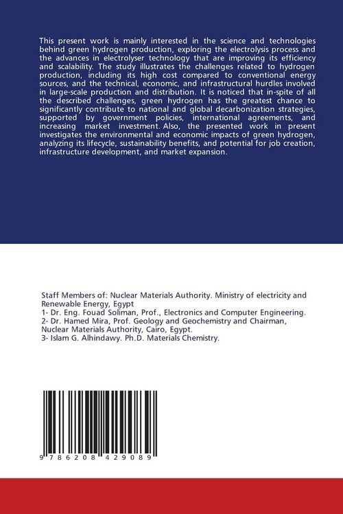 Produktbild: Science and Technologies behind Green Hydrogen Production