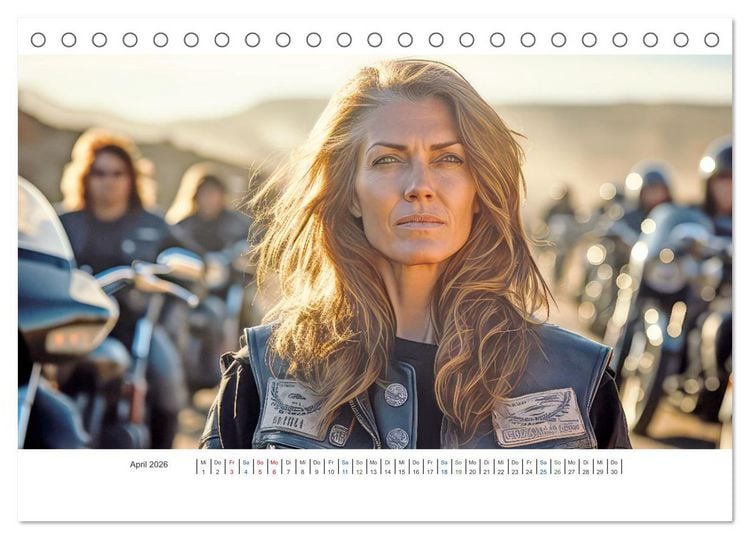 Produktbild: Biker in unendlicher Weite (Tischkalender 2026 DIN A5 quer), CALVENDO Monatskalender