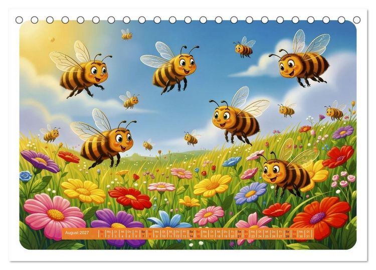 Produktbild: Lustige Bienchen - Comic (Tischkalender 2027 DIN A5 quer), CALVENDO Monatskalender