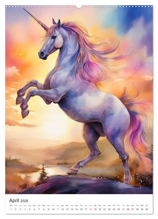 Produktbild: Fantastic horses from myths and legends (High Quality Premium Wall Calendar 2026 DIN A2 portrait),CALVENDO 12 Month Wall Calendar