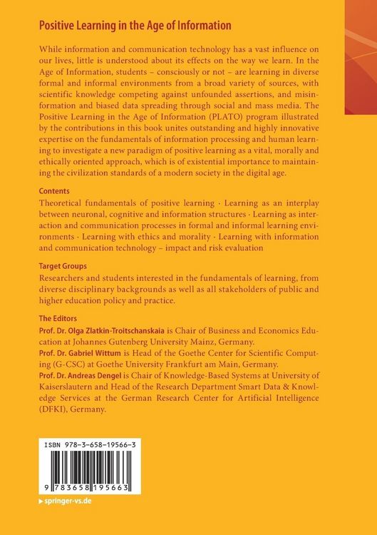 Produktbild: Positive Learning in the Age of Information