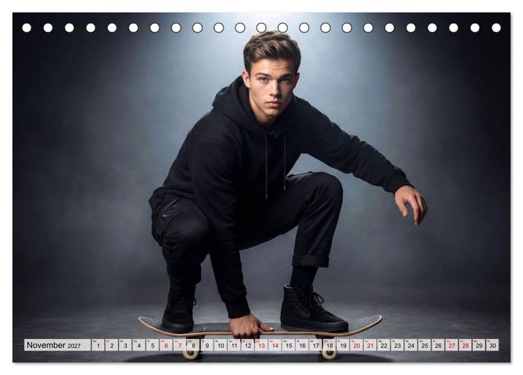 Produktbild: Dimensionen des Skateboarding (Tischkalender 2027 DIN A5 quer), CALVENDO Monatskalender