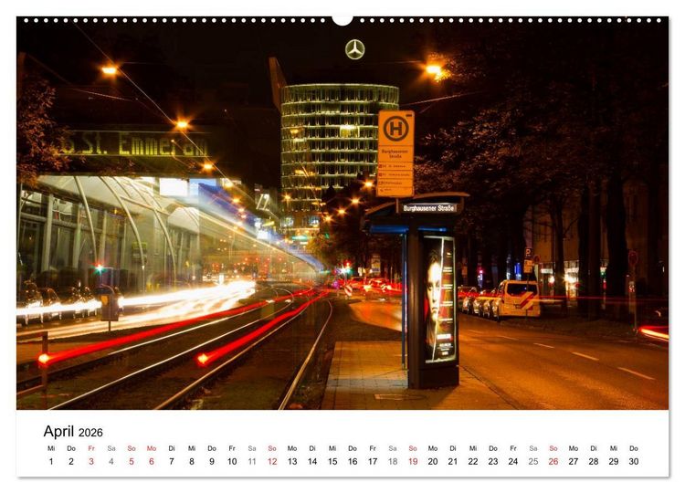 Produktbild: Nachts in M&uuml;nchen (Wandkalender 2026 DIN A2 quer), CALVENDO Monatskalender