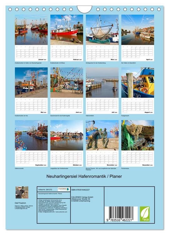 Produktbild: Neuharlingersiel Hafenromantik / Planer (Wandkalender 2026 DIN A4 hoch), CALVENDO Monatskalender