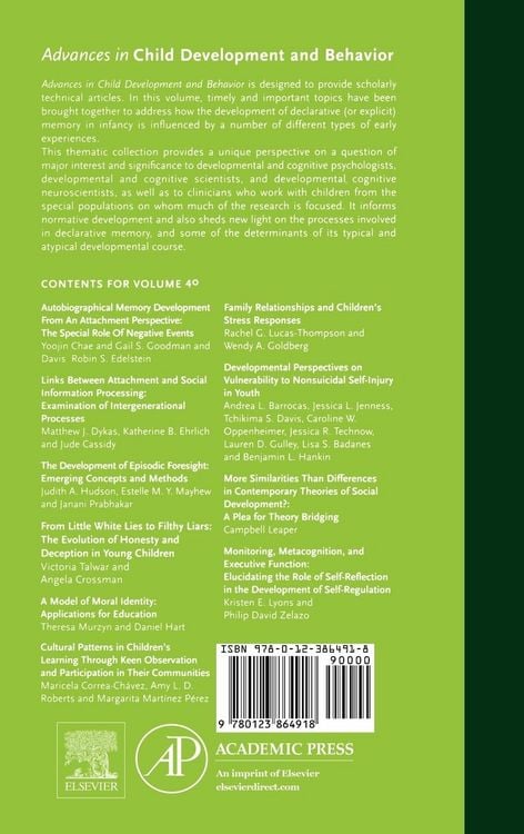 Produktbild: Unknown: Advances in Child Development and Behavior