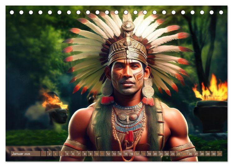 Produktbild: Untergegangene Kulturen - die Azteken (Tischkalender 2026 DIN A5 quer), CALVENDO Monatskalender