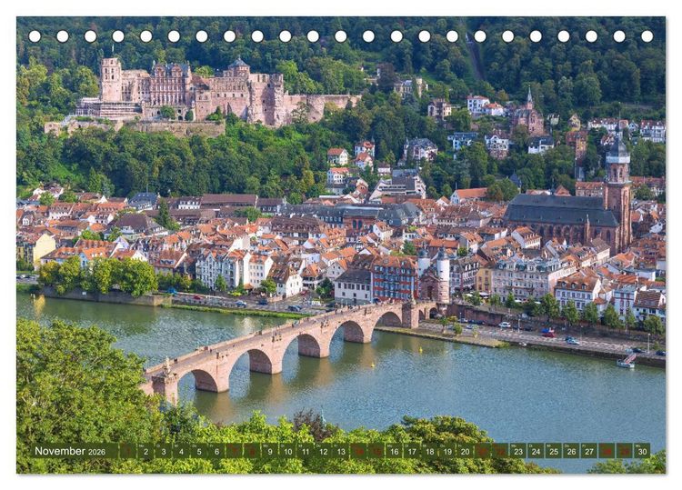 Produktbild: Heidelberger Neckarzauber (Tischkalender 2026 DIN A5 quer), CALVENDO Monatskalender