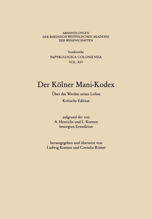 Produktbild: Der K&ouml;lner Mani-Kodex