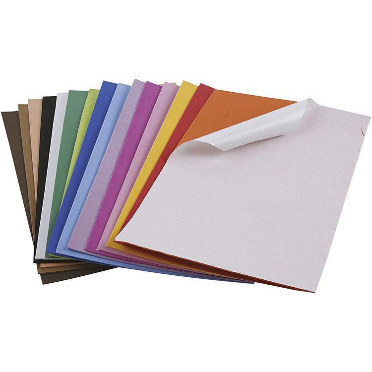 Produktbild: Creativ Company Moosgummi-Bl&auml;tter, selbstklebend, A4, 210x297 mm, Dicke 2 mm, 30 Blatt sortiert
