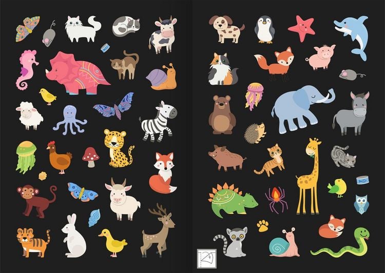 Produktbild: Leucht-Sticker &ndash; Tiere
