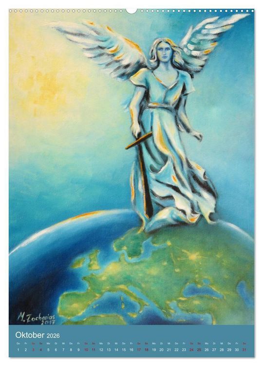 Produktbild: Meine sch&ouml;nsten Engelbilder - Marita Zacharias (Wandkalender 2026 DIN A2 hoch), CALVENDO Monatskalender