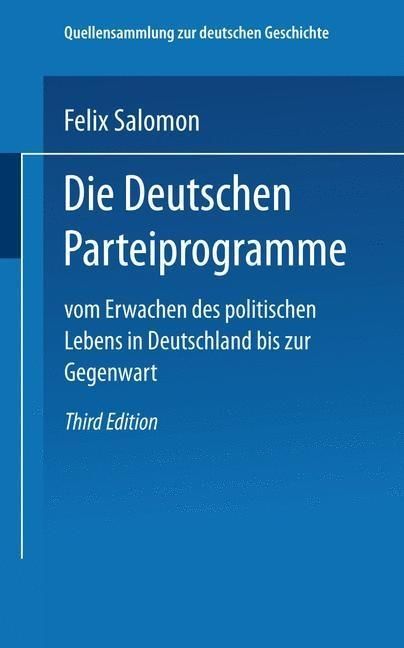 Produktbild: Die Deutschen Parteiprogramme