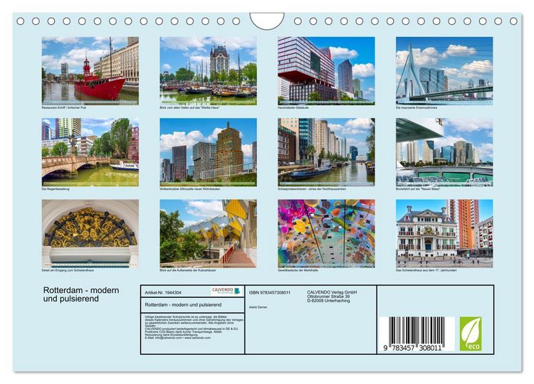 Produktbild: Rotterdam - modern und pulsierend (Wandkalender 2026 DIN A4 quer), CALVENDO Monatskalender