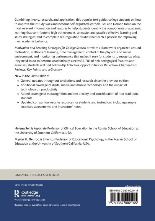Produktbild: Motivation and Learning Strategies for College Success