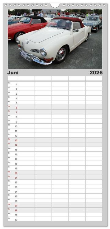 Produktbild: Familienplaner 2026 - Eine Legende lebt. Der Karmann-Ghia mit 5 Spalten (Wandkalender, 21 x 45 cm) CALVENDO