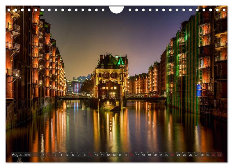 Produktbild: Hamburg perspectives (Wall Calendar 2026 DIN A4 landscape), CALVENDO 12 Month Wall Calendar