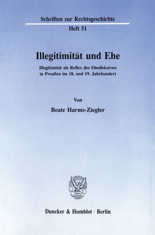 Produktbild: Illegitimit&auml;t und Ehe.