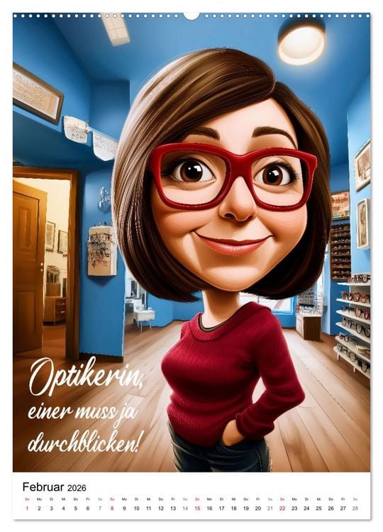Produktbild: Optikerspr&uuml;che (hochwertiger Premium Wandkalender 2026 DIN A2 hoch), Kunstdruck in Hochglanz