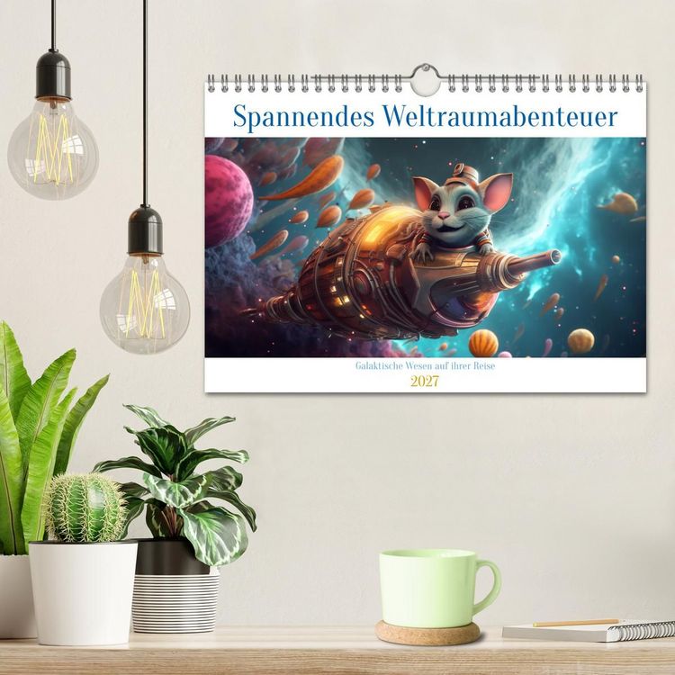 Produktbild: Spannendes Weltraumabenteuer (Wandkalender 2027 DIN A4 quer), CALVENDO Monatskalender